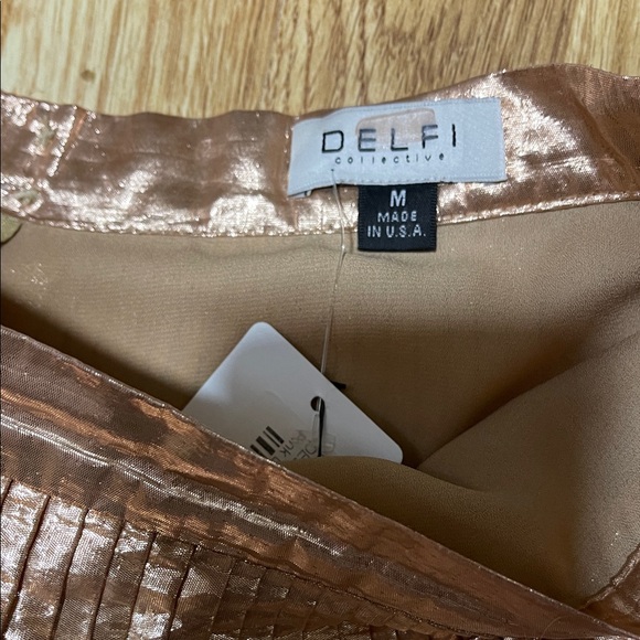 Delfi Collective Metallic Tier Skirt Set - Picture 2 of 2